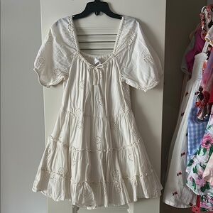 Zara Cream Lace Detail Dress